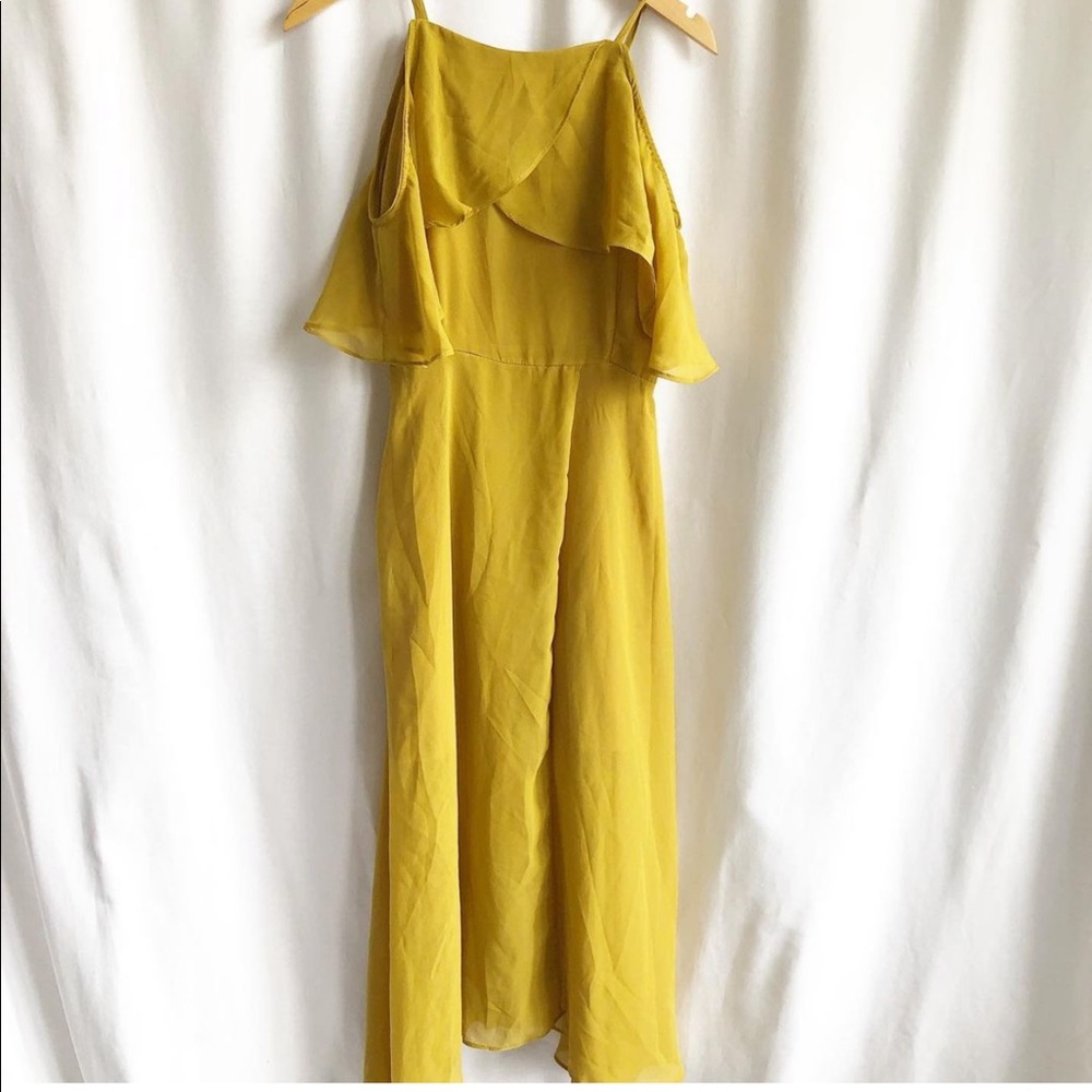 The one brand, mustard flowy maxi dress